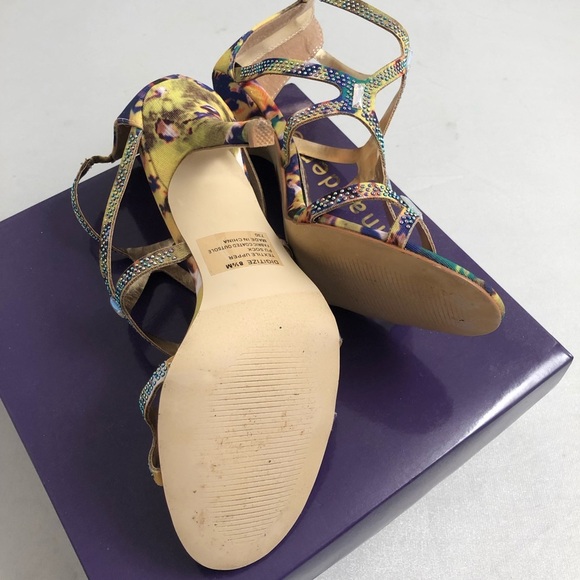 Madden Girl Digitize Floral multicolor fabric strappy heels - Picture 5 of 7